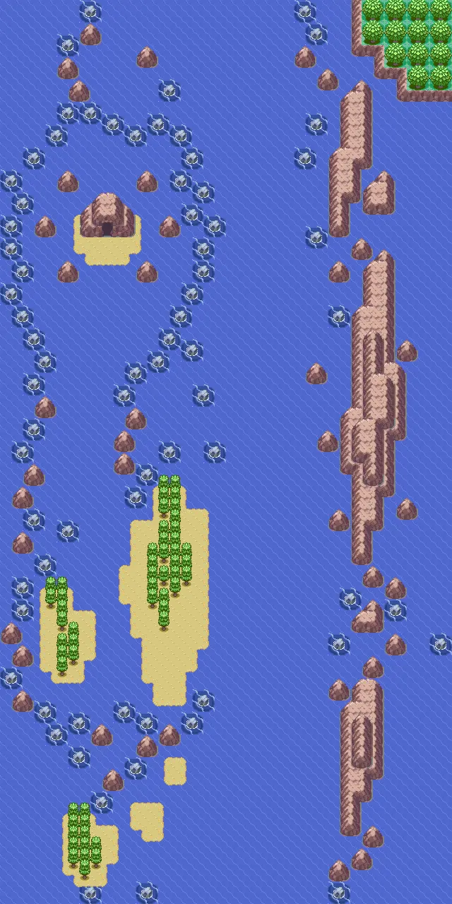 Route 105 map (Emerald)