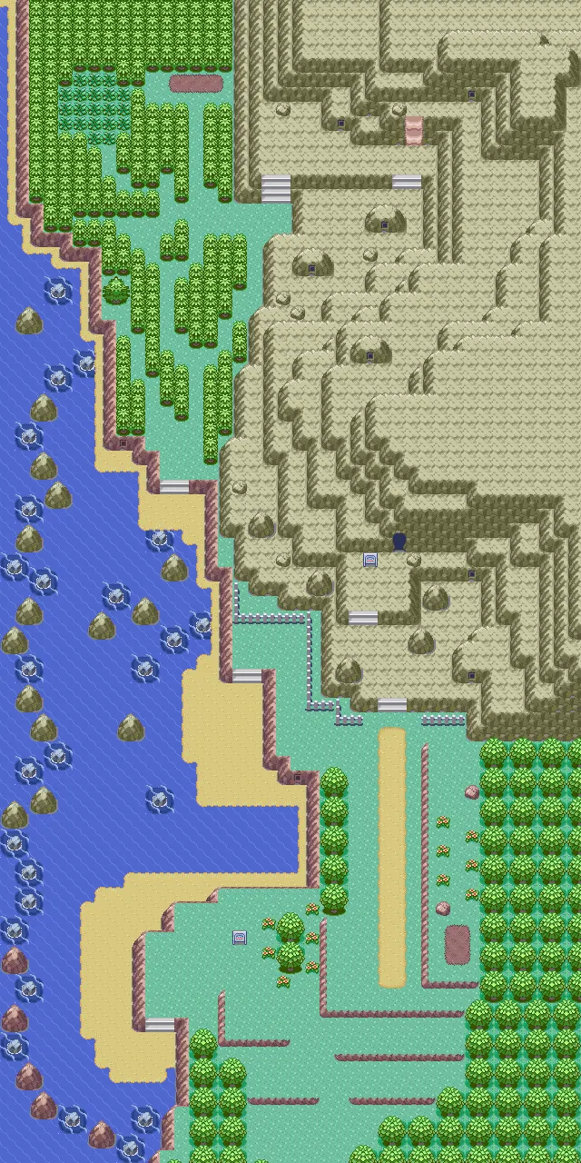 Route 115 map (Emerald)